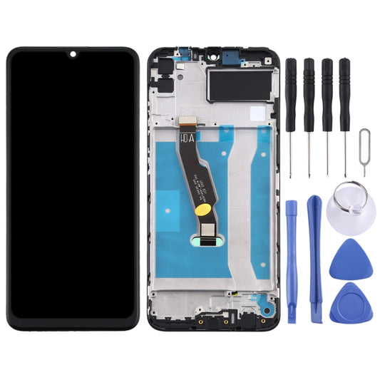 OEM LCD Screen for Huawei Y6p Digitizer Full Assembly with Frame(Black) by buy2fix