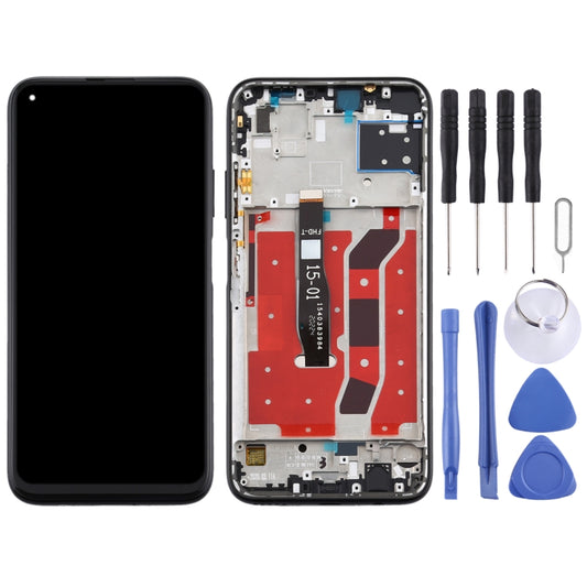 OEM LCD Screen for Huawei P40 Lite Digitizer Full Assembly with Frame(Black) by buy2fix