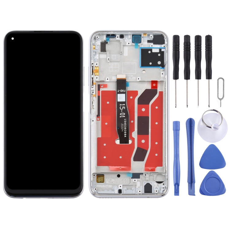 OEM LCD Screen for Huawei P40 Lite Digitizer Full Assembly with Frame(Silver) - LCD Screen by buy2fix | Online Shopping UK | buy2fix