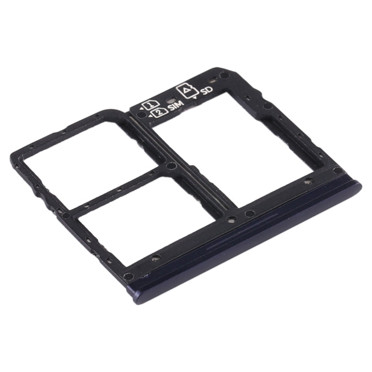 SIM Card Tray + SIM Card Tray + Micro SD Card Tray for Asus Zenfone Max Plus (M1) ZB570TL / X018D(Blue) - Card Tray by buy2fix | Online Shopping UK | buy2fix