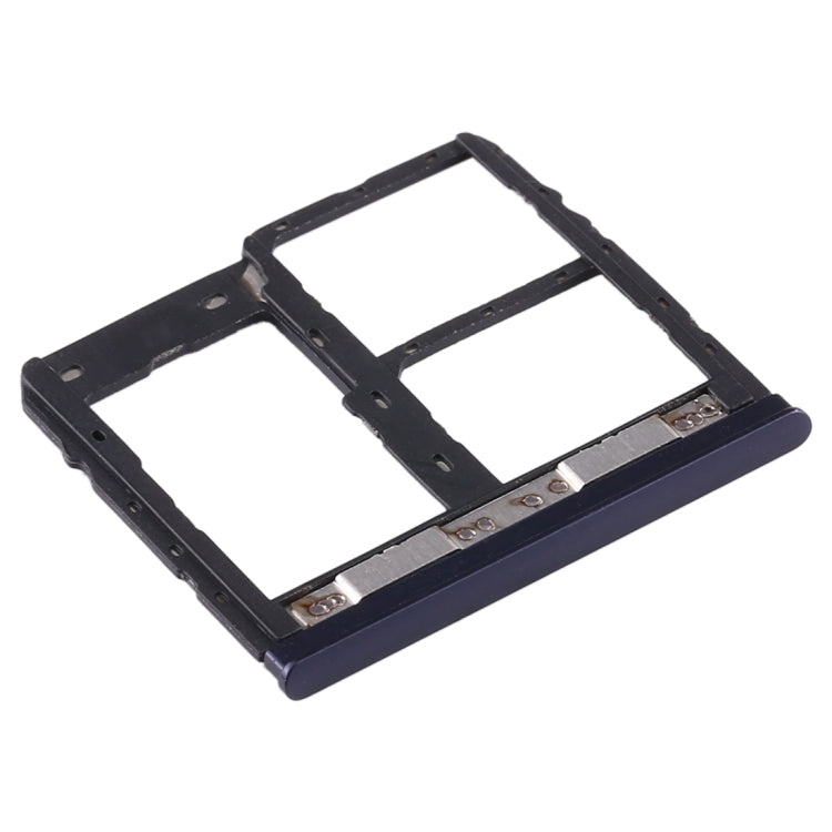 SIM Card Tray + SIM Card Tray + Micro SD Card Tray for Asus Zenfone Max Plus (M1) ZB570TL / X018D(Blue) - Card Tray by buy2fix | Online Shopping UK | buy2fix