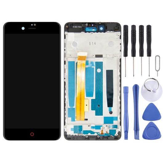 OEM LCD Screen for ZTE Nubia Z11 Mini S NX549J Digitizer Full Assembly with Frame(Black) by buy2fix