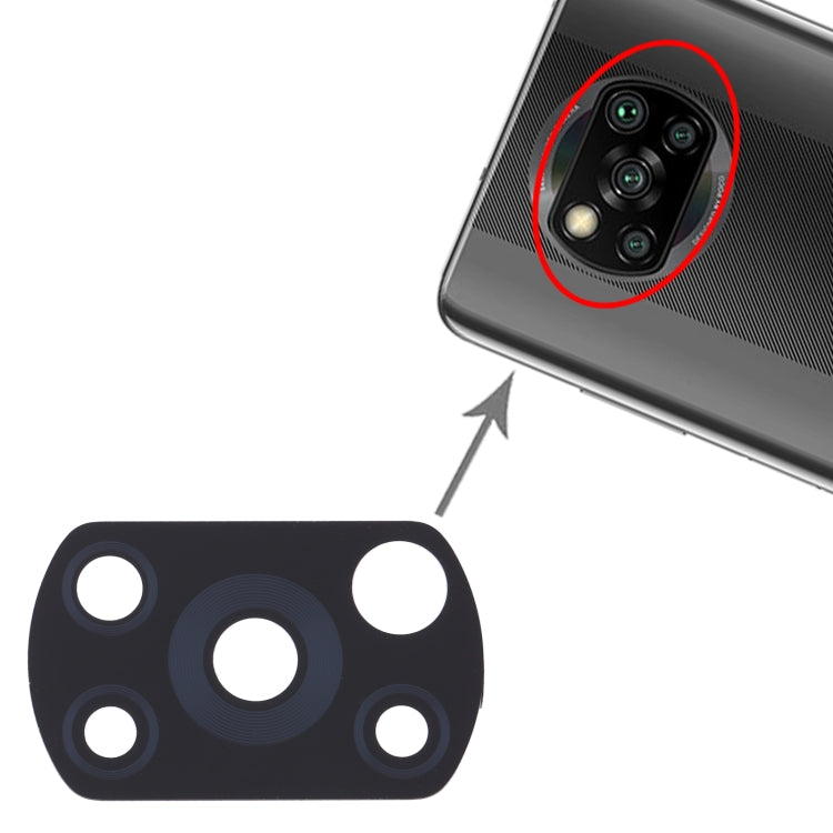10 PCS Back Camera Lens for Xiaomi Poco X3 NFC / Poco X3 M2007J20CG M2007J20CT - Camera by buy2fix | Online Shopping UK | buy2fix