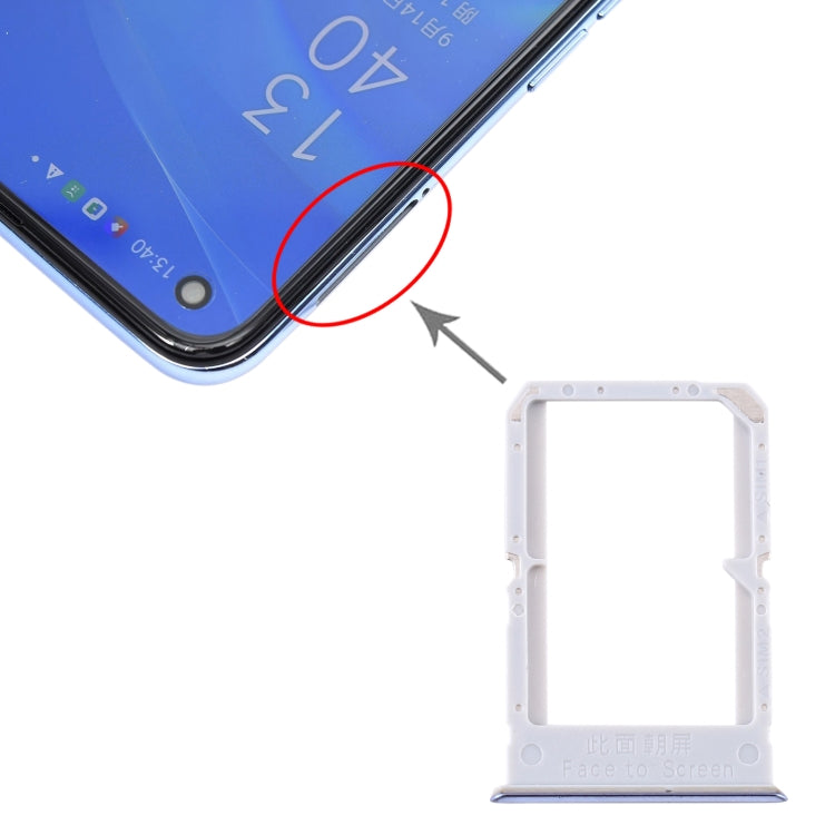 For OPPO Reno4 SE/A93 4G/OPPO Reno4 F/Reno4 Lite/F17 Pro PEAT00 PEAM00 SIM Card Tray + SIM Card Tray (Silver) - Card Tray by buy2fix | Online Shopping UK | buy2fix