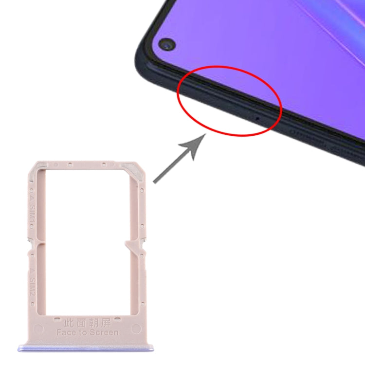 For OPPO A72 5G / K7X 5G / A53 5G SIM Card Tray + SIM Card Tray(Purple) by buy2fix