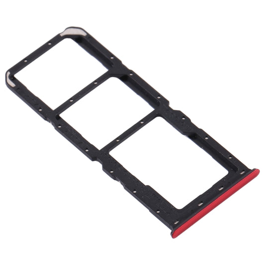 For OPPO A91/F15/Reno3 4G/Reno3 Youth CPH2001 CPH2021 PCPM00 SIM Card Tray + SIM Card Tray + Micro SD Card Tray(Red) by buy2fix