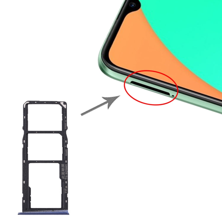 For OPPO Realme C11 RMX2185 SIM Card Tray + SIM Card Tray + Micro SD Card Tray (Blue) by buy2fix