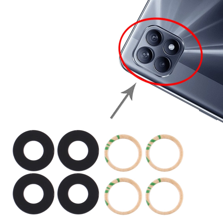For OPPO Reno4 SE 10pcs Back Camera Lens by buy2fix