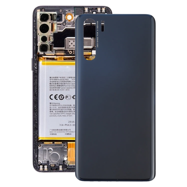 For OPPO A91/F15 PCPM00 CPH2001 CPH2021 Battery Back Cover (Black) - Back Cover by buy2fix | Online Shopping UK | buy2fix