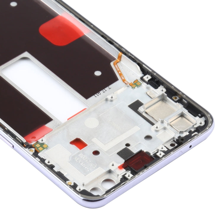 For OPPO Reno4 5G PDPM00, PDPT00, CPH2091 Front Housing LCD Frame Bezel Plate (Purple) - Frame Bezel Plate by buy2fix | Online Shopping UK | buy2fix