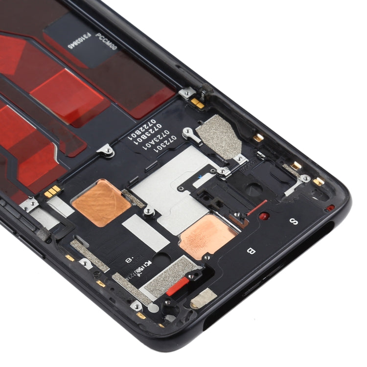 For OPPO Reno 10x zoom Front Housing LCD Frame Bezel Plate (Black) - Frame Bezel Plate by buy2fix | Online Shopping UK | buy2fix