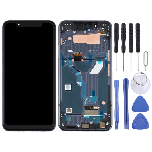 LCD Screen for LG G8s ThinQ LMG810, LM-G810, LMG810EAW with Digitizer Full Assembly With Frame (Black) by buy2fix