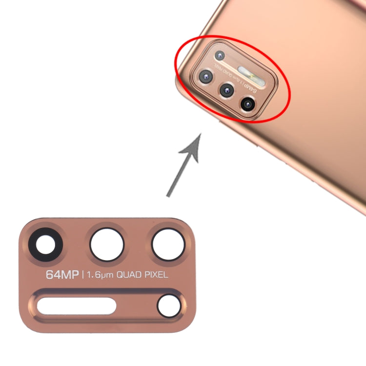 10 PCS Back Camera Lens for Motorola Moto G9 Plus XT2087-1 (Gold) - Camera Accessories by buy2fix | Online Shopping UK | buy2fix
