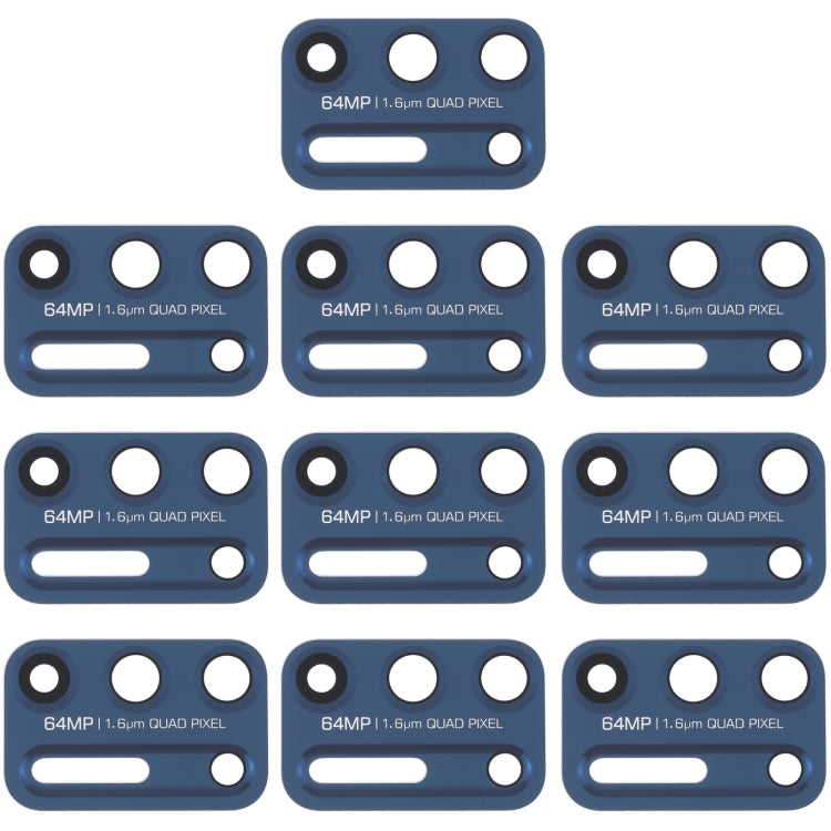 10 PCS Back Camera Lens for Motorola Moto G9 Plus XT2087-1 (Blue) - Camera Accessories by buy2fix | Online Shopping UK | buy2fix