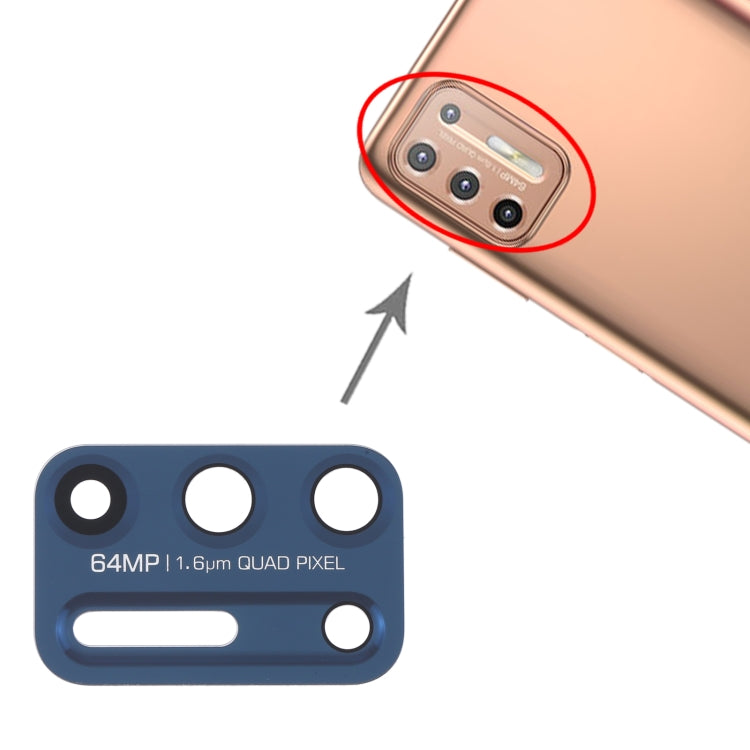 10 PCS Back Camera Lens for Motorola Moto G9 Plus XT2087-1 (Blue) - Camera Accessories by buy2fix | Online Shopping UK | buy2fix