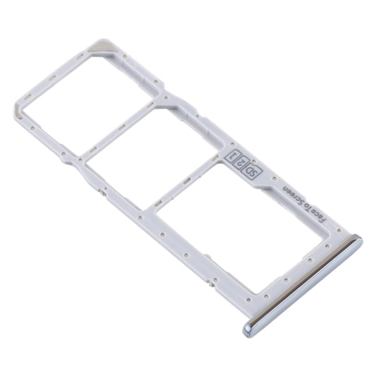 SIM Card Tray + SIM Card Tray + Micro SD Card Tray for Motorola One (P30 Play) XT1941(Silver) - Card Socket by buy2fix | Online Shopping UK | buy2fix