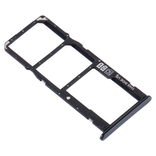 SIM Card Tray + SIM Card Tray + Micro SD Card Tray for Motorola Moto E6 Play/XT2029/XT2029-1(Black) - Card Socket by buy2fix | Online Shopping UK | buy2fix