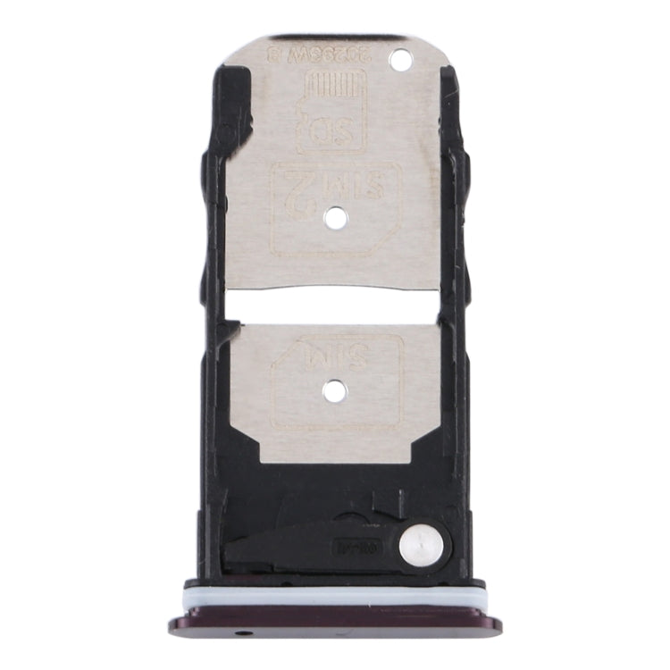 SIM Card Tray + SIM Card Tray / Micro SD Card Tray for Motorola Edge XT2063-3 (Purple) - Card Socket by buy2fix | Online Shopping UK | buy2fix