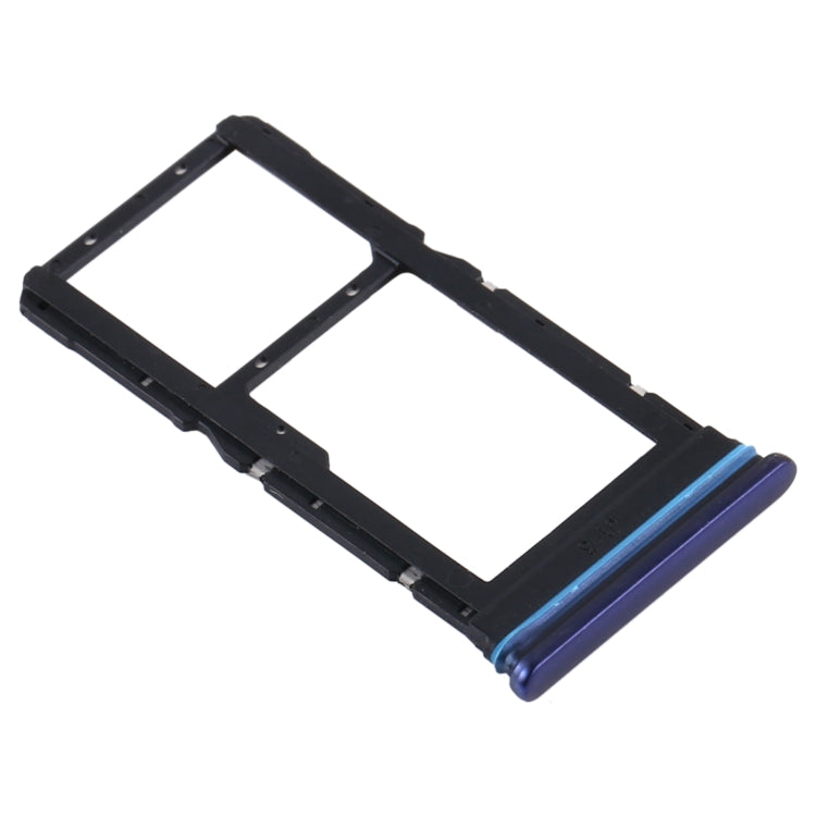 SIM Card Tray + SIM Card Tray / Micro SD Card Tray for Xiaomi Redmi Note 9 Pro 5G M2007J17C (Blue) - Card Tray by buy2fix | Online Shopping UK | buy2fix