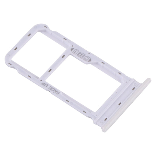 SIM Card Tray + Micro SD Card Tray for Motorola Moto G8 (White) - Card Socket by buy2fix | Online Shopping UK | buy2fix