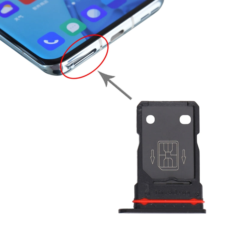 For OnePlus 9 Pro SIM Card Tray + SIM Card Tray (Black) by buy2fix