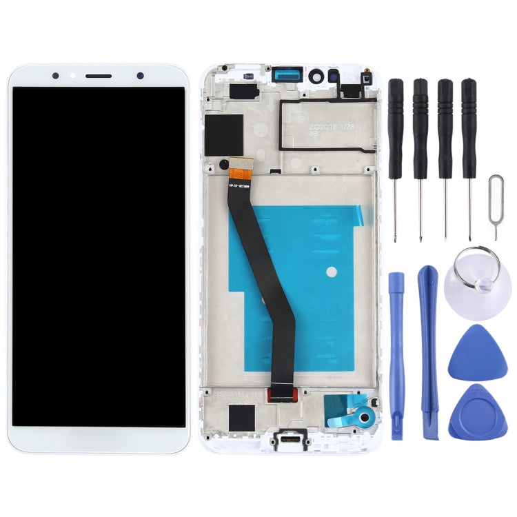 OEM LCD Screen for Huawei Y6 (2018) Digitizer Full Assembly with Frame(White) - LCD Screen by buy2fix | Online Shopping UK | buy2fix
