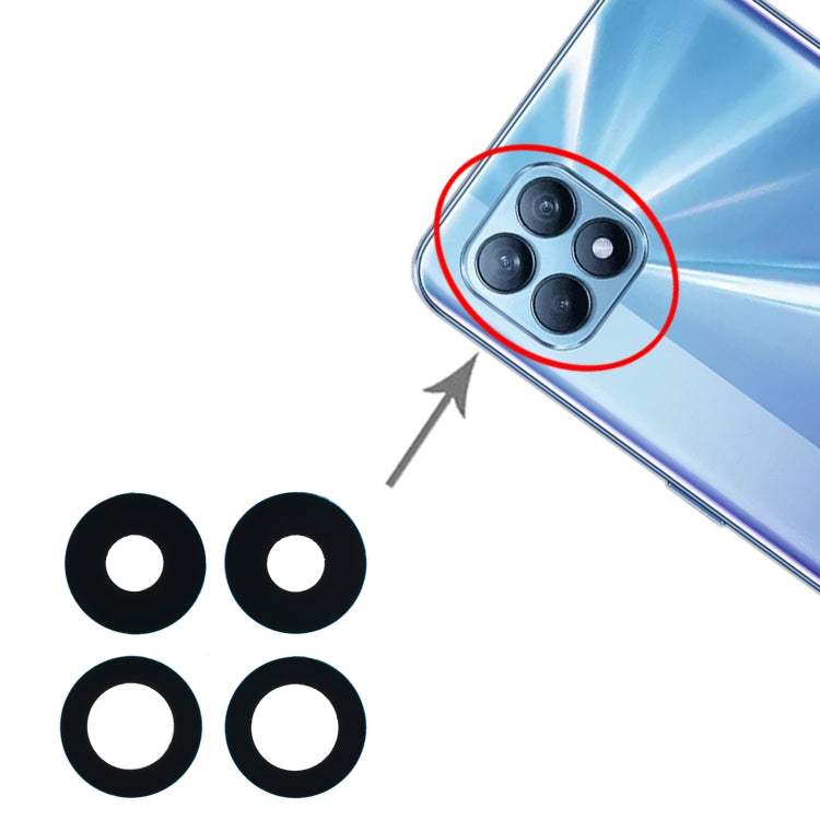 For OPPO Reno4 SE/A93 4G/OPPO Reno4 F/Reno4 Lite/F17 Pro PEAT00 PEAM00 10pcs Back Camera Lens by buy2fix