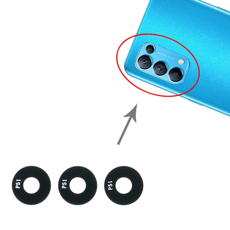 For OPPO Reno5 PEGM00 PEGT00 10pcs Back Camera Lens by buy2fix