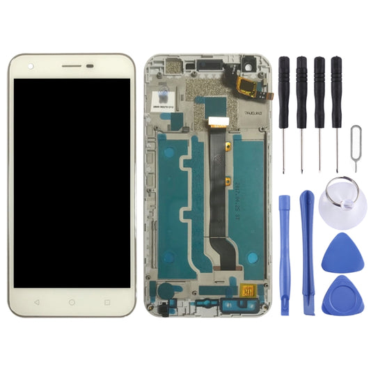 OEM LCD Screen for Vodafone Smart Ultra 6 VF-995N VF995N Digitizer Full Assembly with Frame(White) by buy2fix