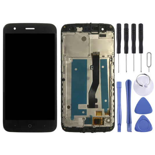 OEM LCD Screen for ZTE Blade V8 Lite Digitizer Full Assembly with Frame(Black) by buy2fix