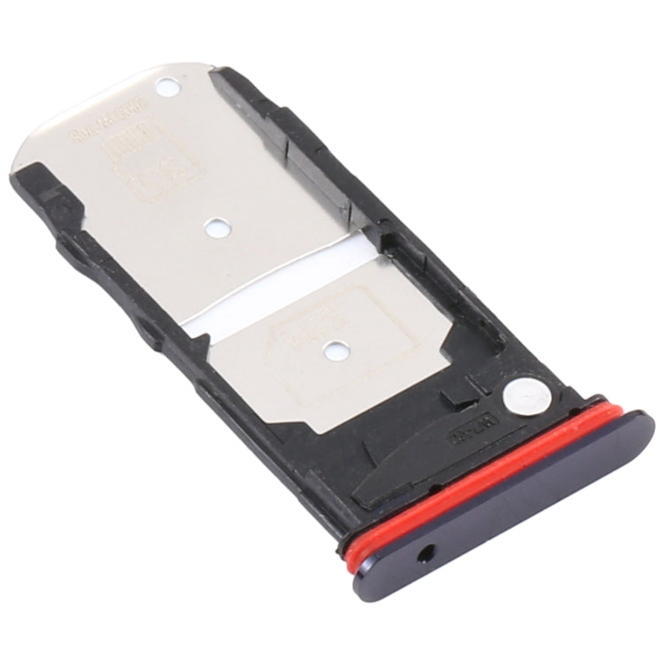 SIM Card Tray + Micro SD Card Tray for Motorola Moto Edge+ (Black) - Card Socket by buy2fix | Online Shopping UK | buy2fix