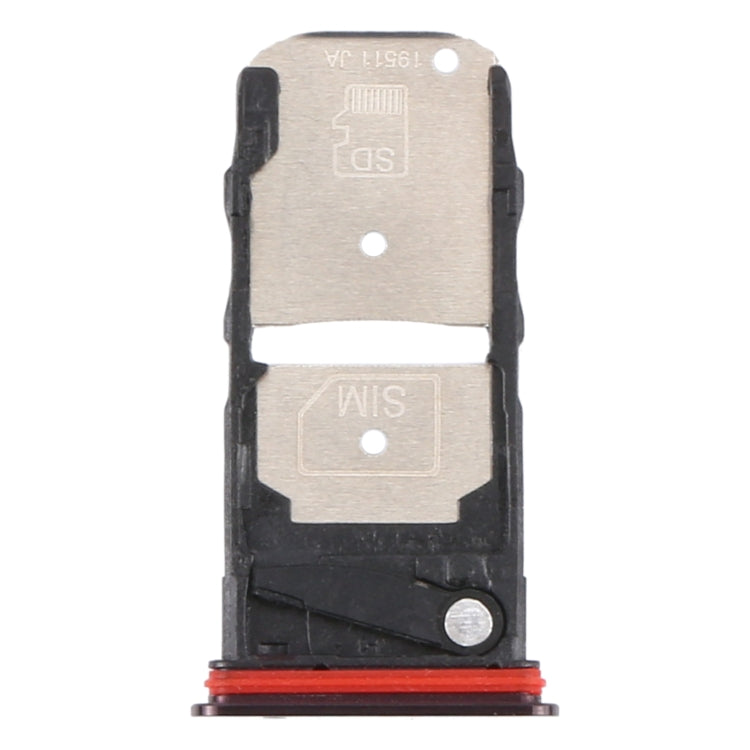 SIM Card Tray + Micro SD Card Tray for Motorola Moto Edge+ (Purple) - Card Socket by buy2fix | Online Shopping UK | buy2fix