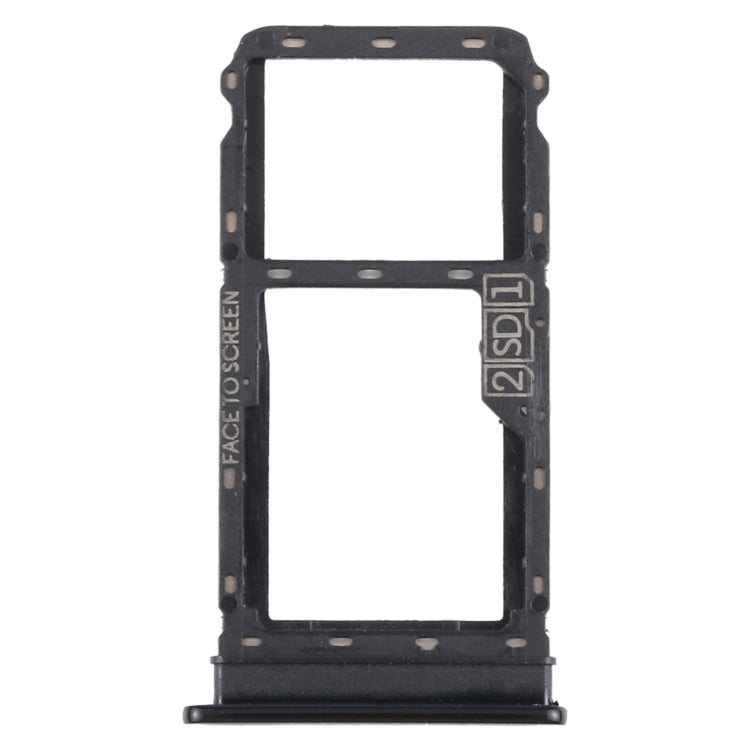SIM Card Tray + Micro SD Card Tray for Motorola Moto G8 Plus XT2019 XT2019-2 (Black) - Card Socket by buy2fix | Online Shopping UK | buy2fix