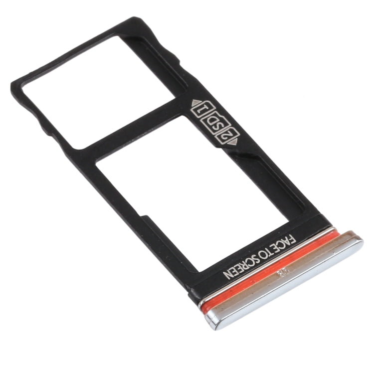 SIM Card Tray + Micro SD Card Tray for Motorola Moto One Action XT2013-1 XT2013-2 XT2013-4 (Silver) - Card Socket by buy2fix | Online Shopping UK | buy2fix