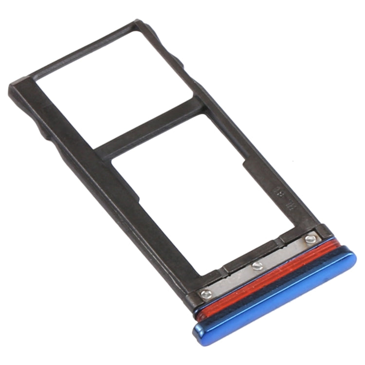 SIM Card Tray + Micro SD Card Tray for Motorola Moto One Vision / P50 (Blue) - Card Socket by buy2fix | Online Shopping UK | buy2fix