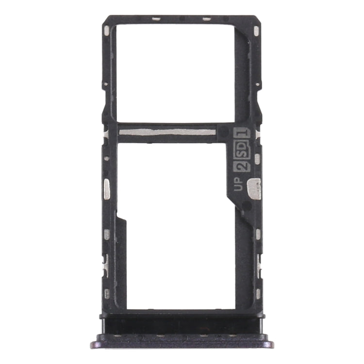 SIM Card Tray + SIM Card Tray / Micro SD Card Tray for Motorola Moto G10 XT2127-2 (Black) - Card Socket by buy2fix | Online Shopping UK | buy2fix