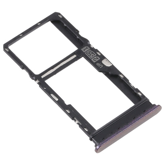 SIM Card Tray + SIM Card Tray / Micro SD Card Tray for Motorola Moto G10 XT2127-2 (Black) - Card Socket by buy2fix | Online Shopping UK | buy2fix