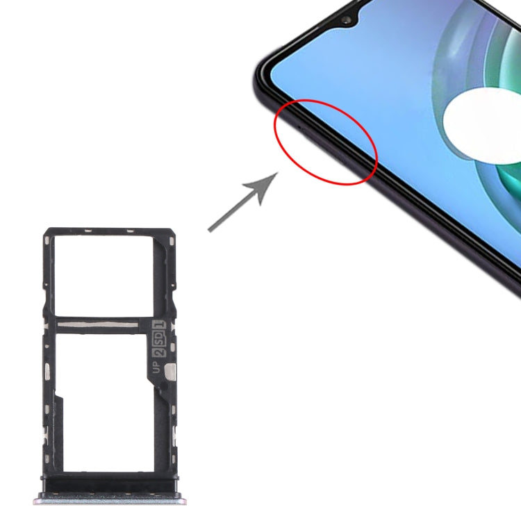 SIM Card Tray + SIM Card Tray / Micro SD Card Tray for Motorola Moto G10 XT2127-2 (Pink) - Card Socket by buy2fix | Online Shopping UK | buy2fix