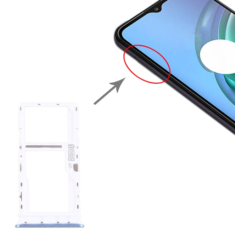 SIM Card Tray + SIM Card Tray / Micro SD Card Tray for Motorola Moto G10 XT2127-2 (Grey) - Card Socket by buy2fix | Online Shopping UK | buy2fix