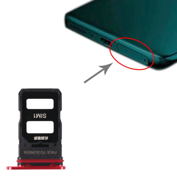SIM Card Tray + SIM Card Tray for Xiaomi Mi 11 Pro (Red) by buy2fix
