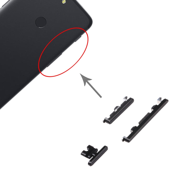 For OnePlus 5T / 5 Power Button and Volume Control Button (Black) by buy2fix
