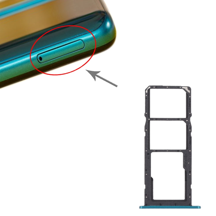SIM Card Tray + SIM Card Tray + Micro SD Card Tray for Huawei P Smart 2021 (Green) by buy2fix