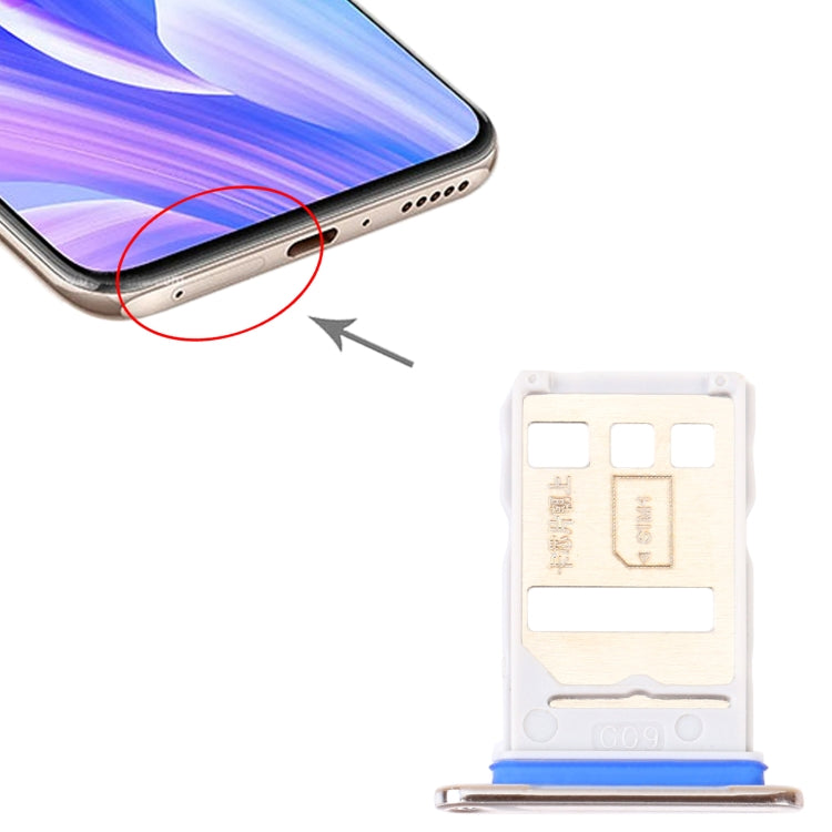 SIM Card Tray + NM Card Tray for Huawei Enjoy 20 Plus 5G (Silver) by buy2fix
