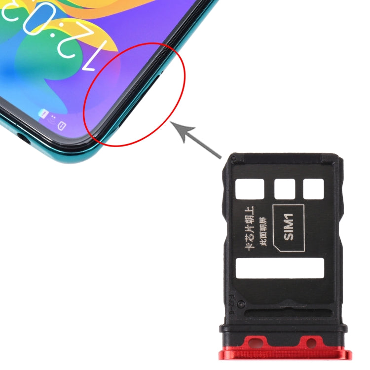 SIM Card Tray + SIM Card Tray for Honor Play4 Pro (Red) by buy2fix
