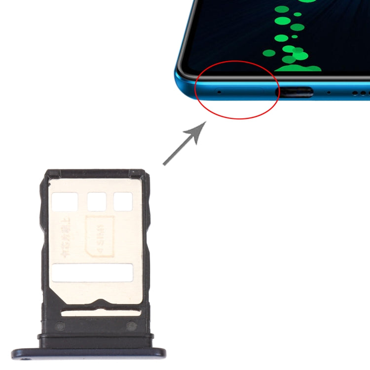 SIM Card Tray + SIM Card Tray / NM Card Tray for Honor X10 5G (Blue) by buy2fix