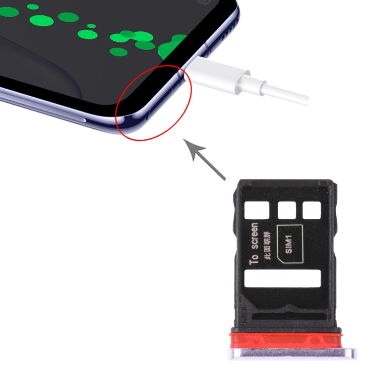 SIM Card Tray + SIM Card Tray for Huawei Nova 7 5G (Silver) by buy2fix