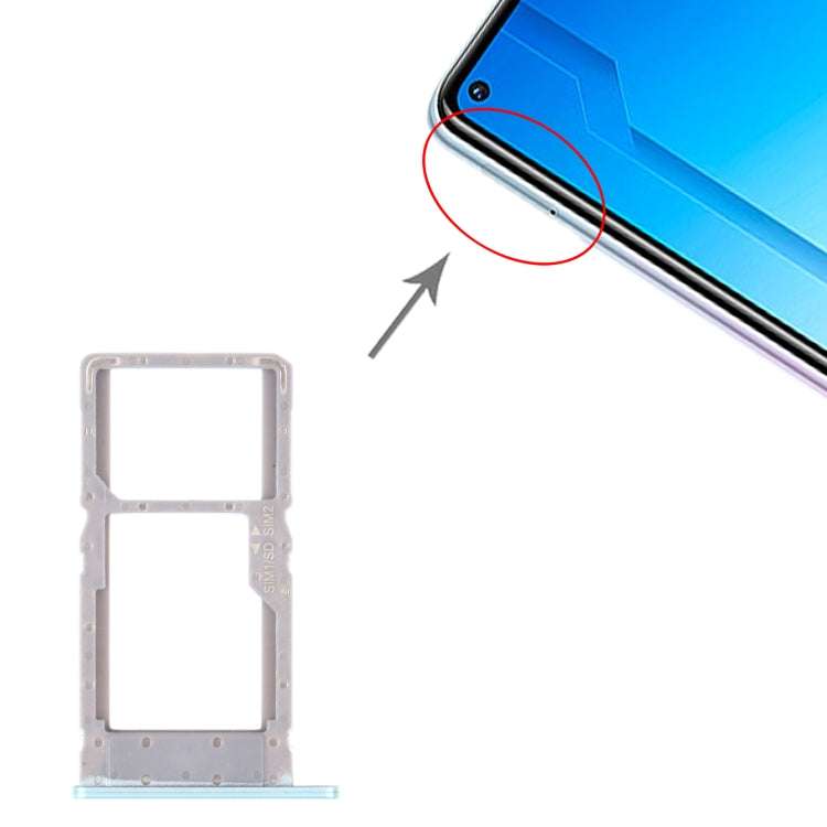 SIM Card Tray + SIM Card Tray / Micro SD Card Tray for Honor Play4 (Phantom Blue) by buy2fix