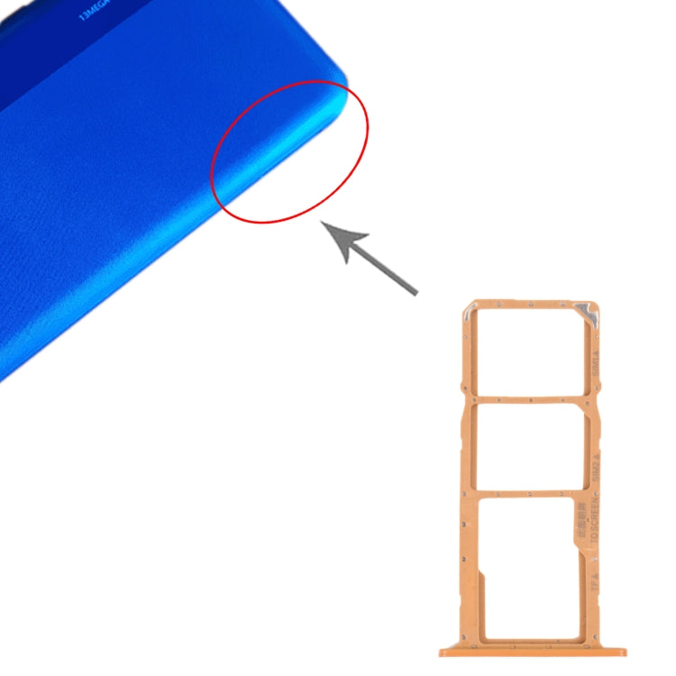 SIM Card Tray + SIM Card Tray + Micro SD Card Tray for Honor 8S (Gold) by buy2fix