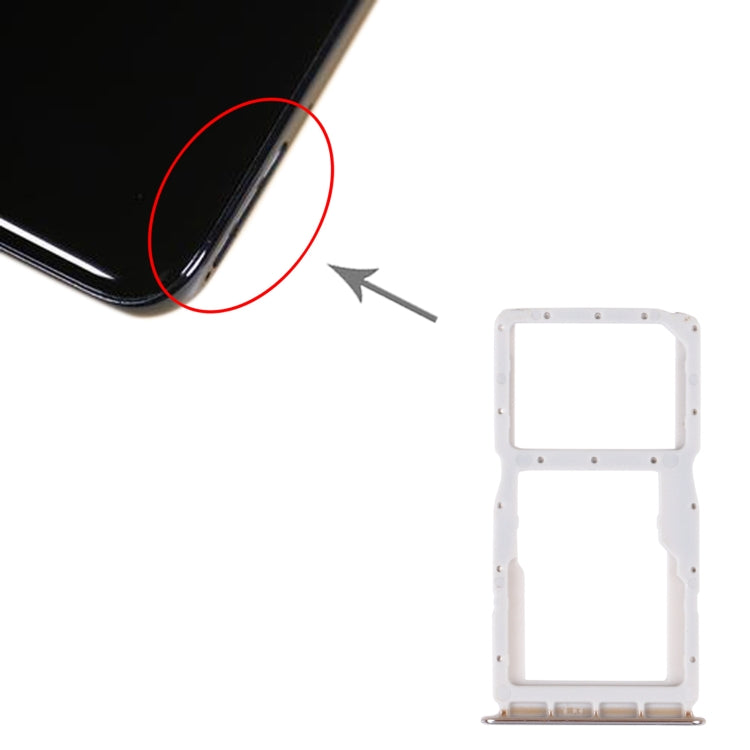 SIM Card Tray + SIM Card Tray / Micro SD Card Tray for Huawei Nova 4e(Silver) by buy2fix