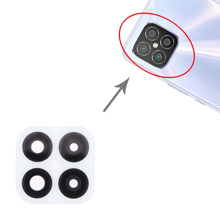 For Huawei Nova 8 SE 10pcs Back Camera Lens (White) - Camera Series by buy2fix | Online Shopping UK | buy2fix
